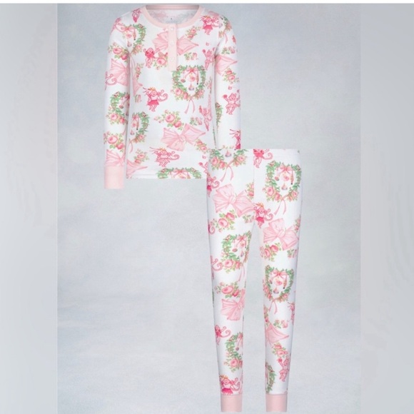 SOLD OUT - Love Shack Fancy x Roller Rabbit Merry Monkeys Pajamas - Kids Size 14 - Picture 2 of 4